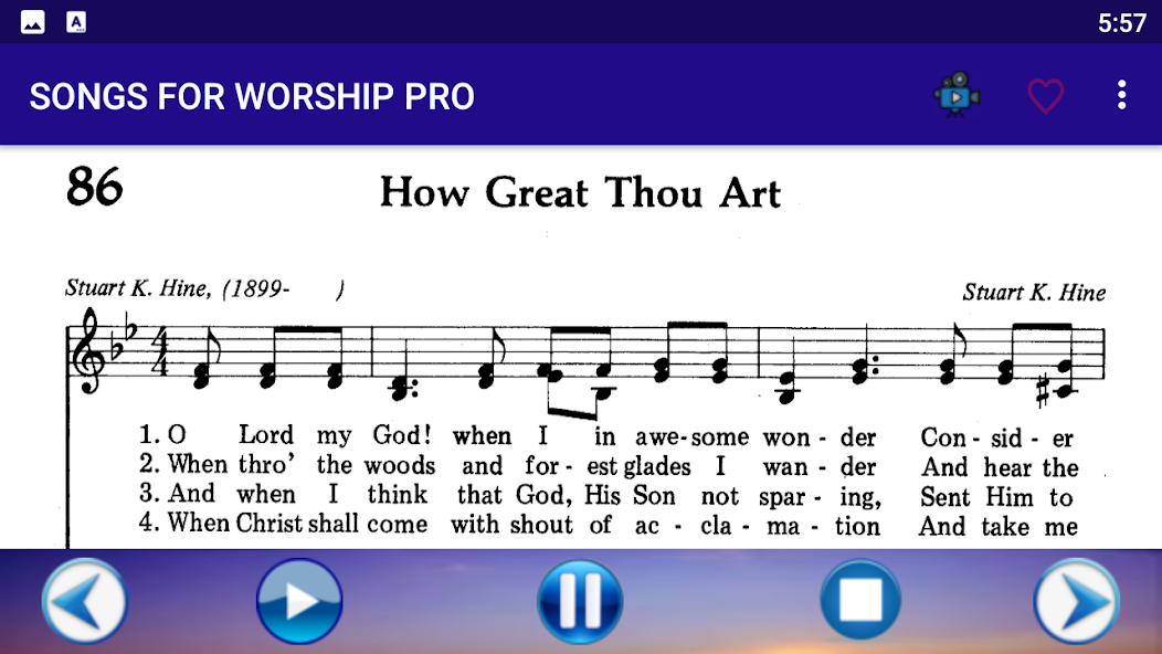 SDA Hymnal pro, Church Songs
