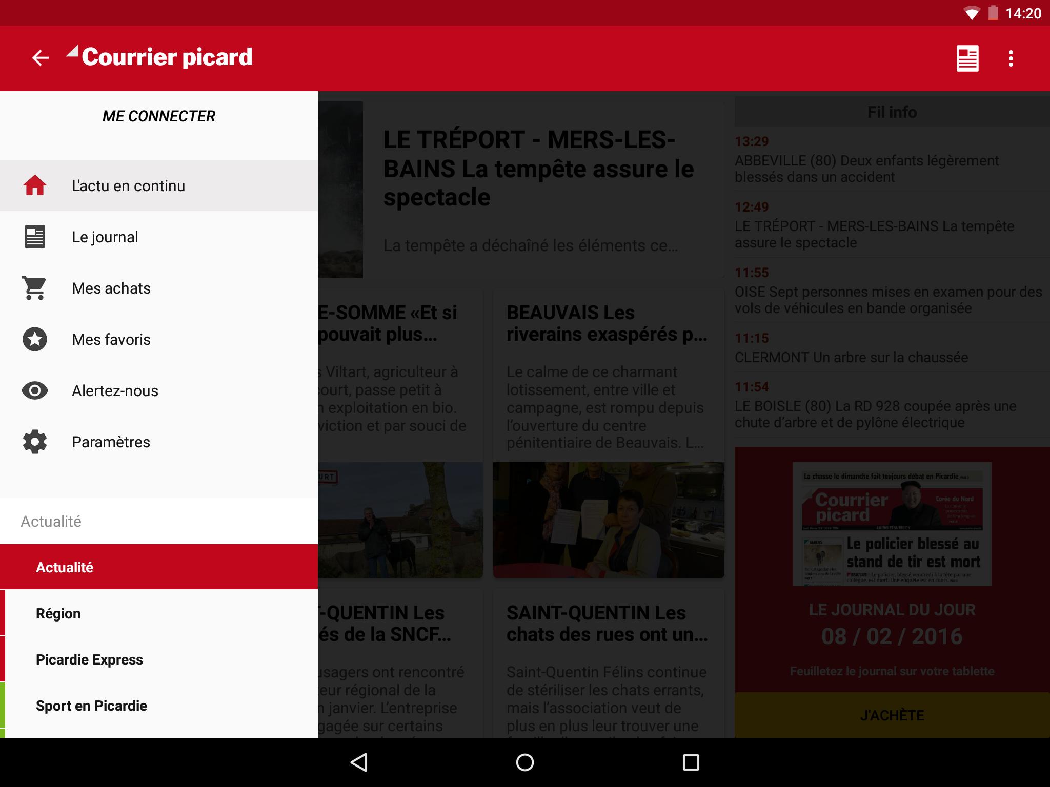 Courrier Picard pour Tablette