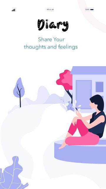 Diary with a fingerprint lock