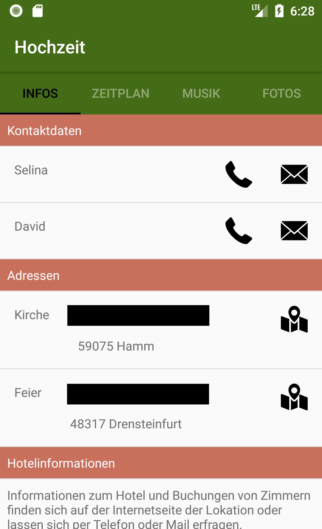 Selinas und Davids Hochzeit