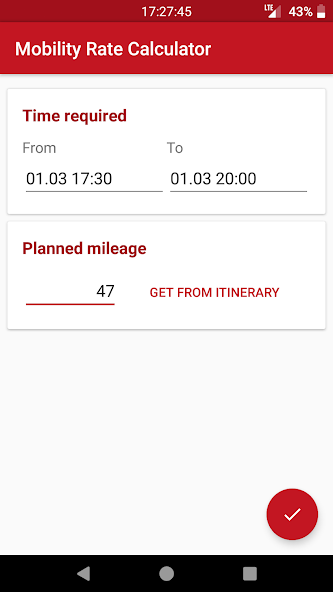 Mobility Rate Calculator