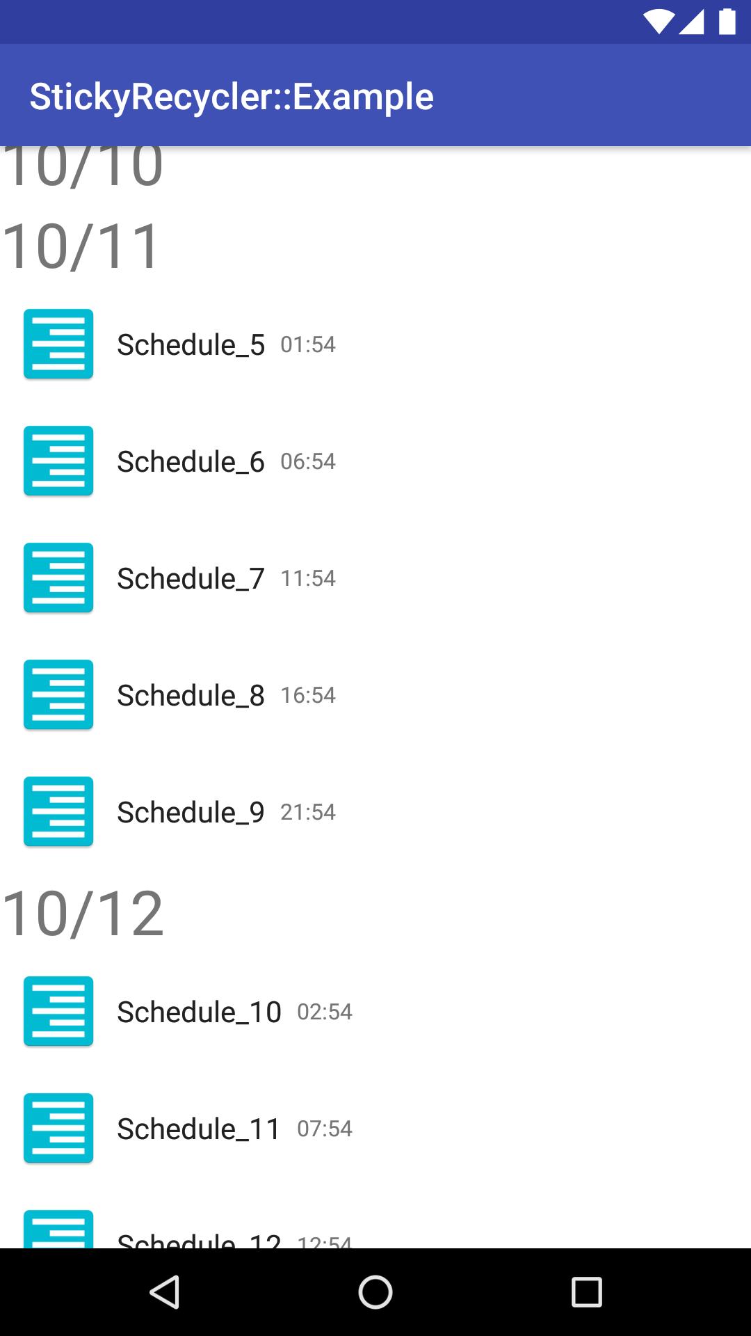 StickyRecycler::Example