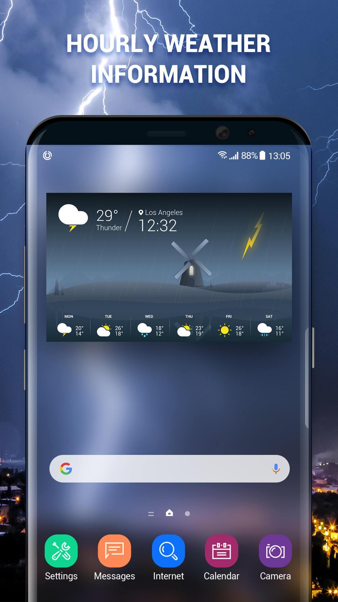 Real-time Weather & Temperature Widget