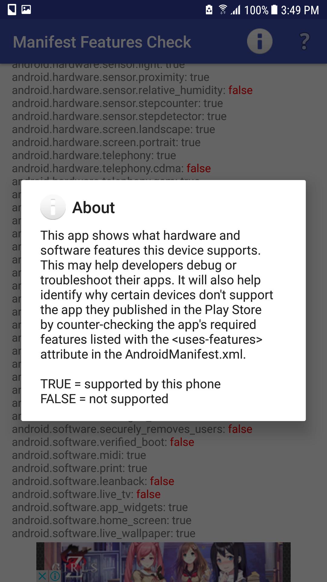 Check phone features