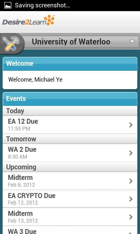 University of Waterloo D2L
