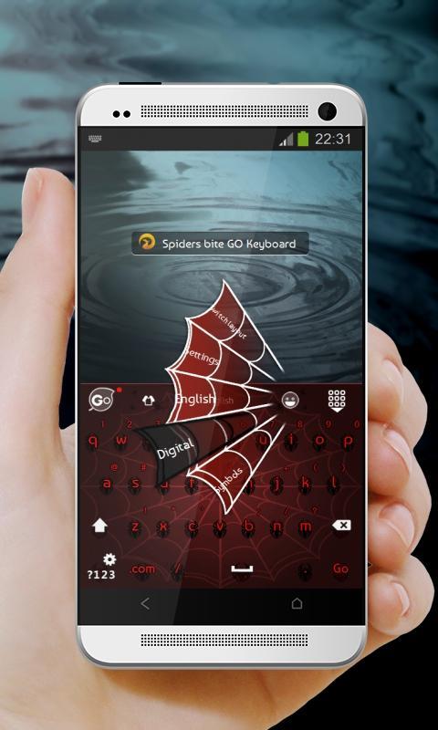 Spiders bite GO Keyboard