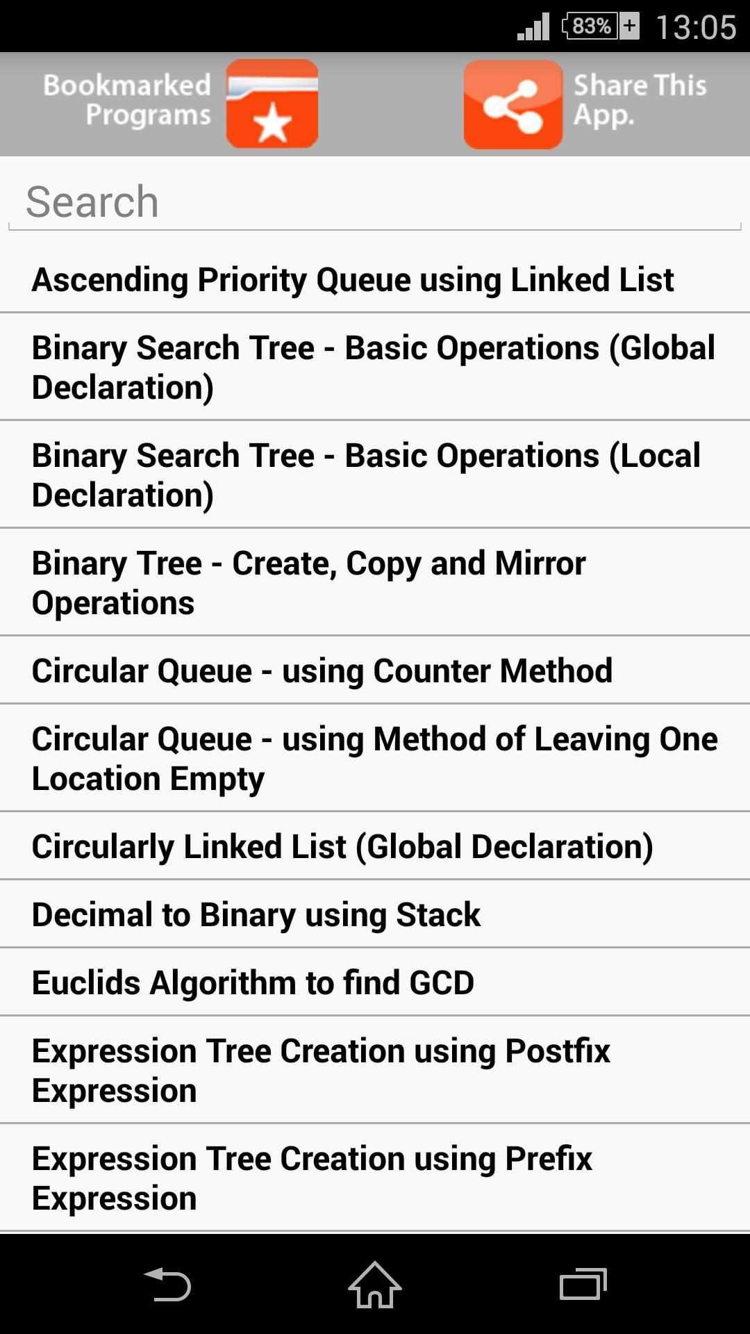 Data Structures Programs