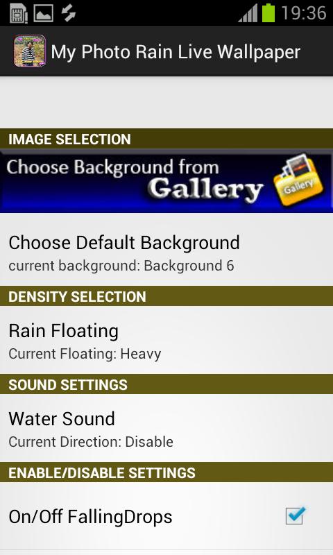 My Photo Rain live wallpaper