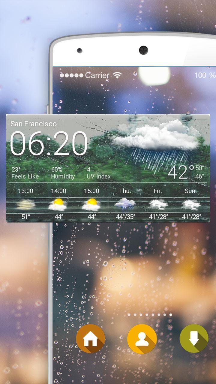Weather Widget Clock Animated