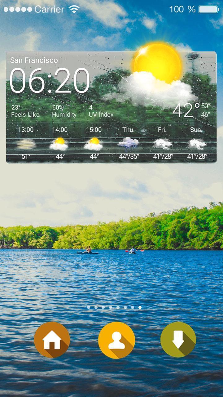 Weather Widget Clock Animated