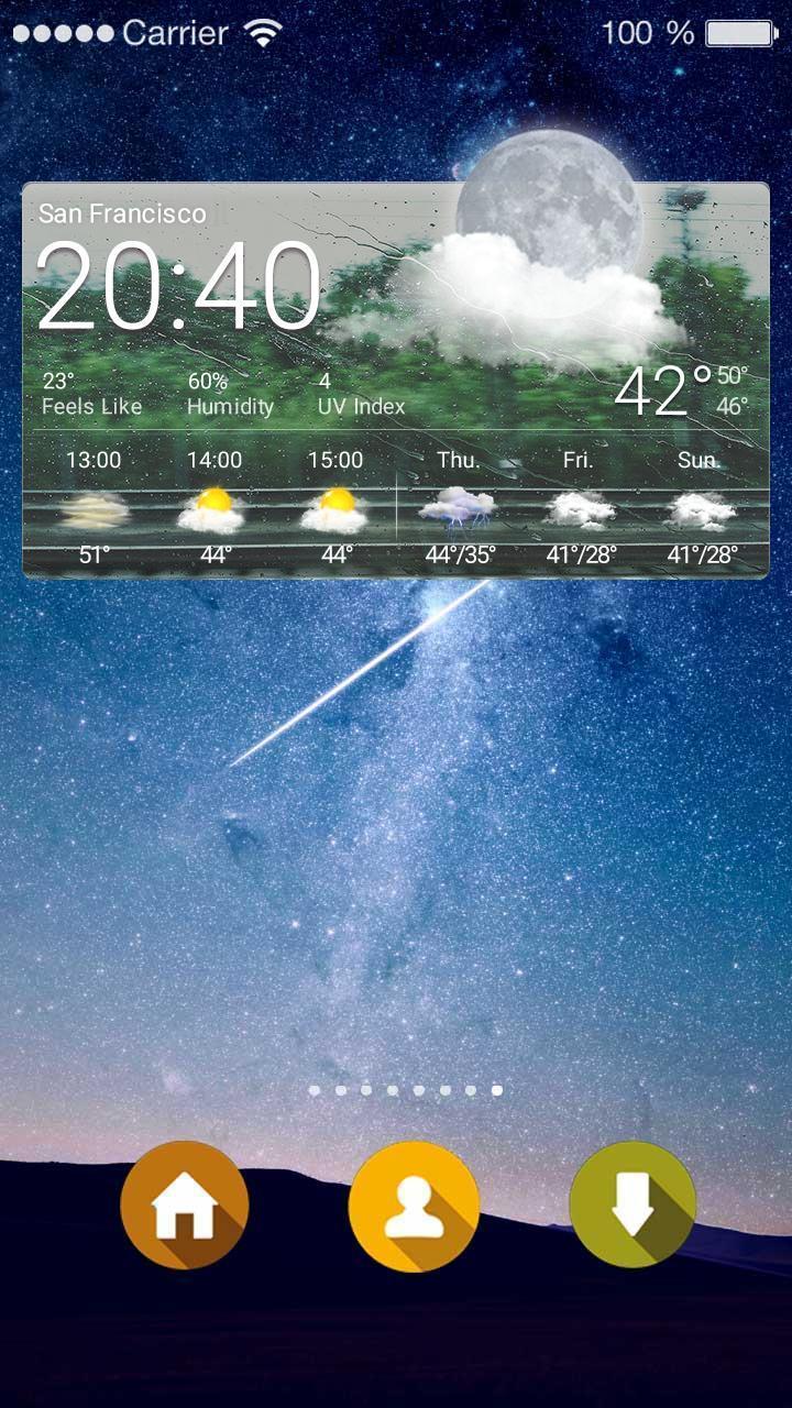 Weather Widget Clock Animated