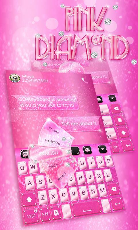 Pink Diamond GO Keyboard Theme