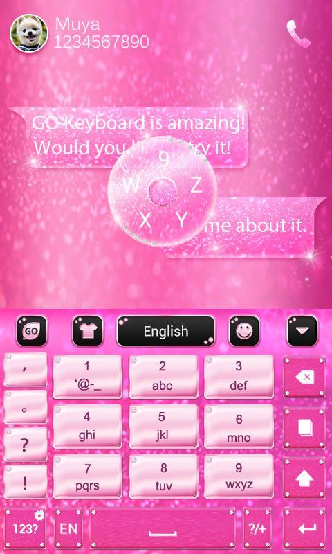 Pink Diamond GO Keyboard Theme