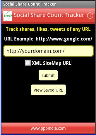 Social Share Count Tracker