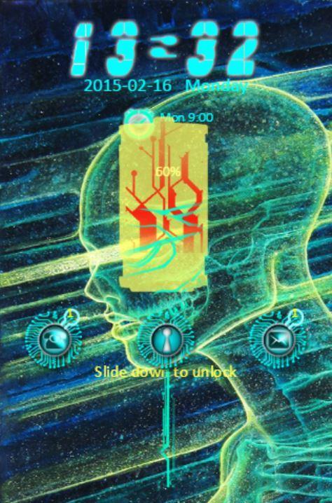 CyberPunk Circuit Girl Locker