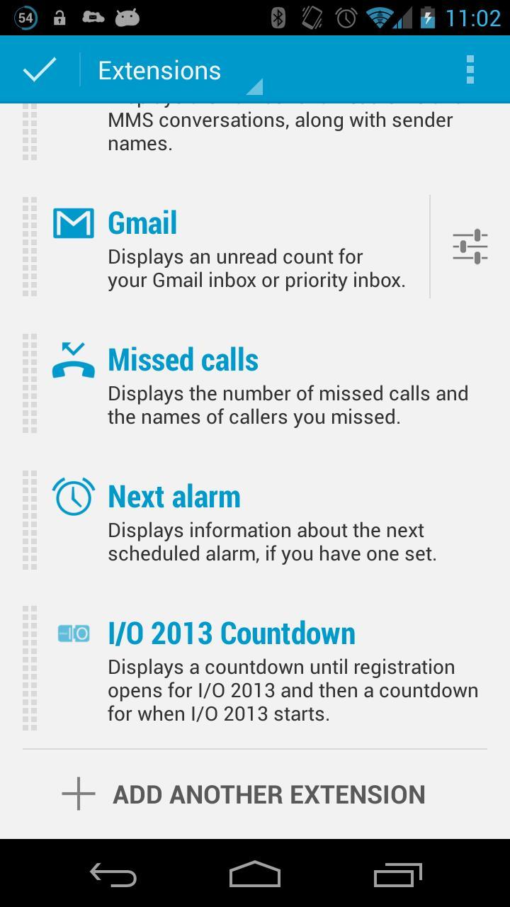 I/O 2014 DashClock Extension