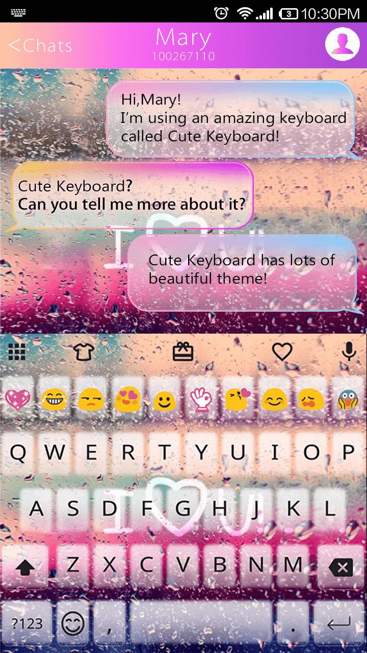 COLOR RAIN Emoji Keyboard Skin