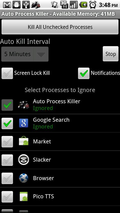 Auto Process Killer Free -1.5+