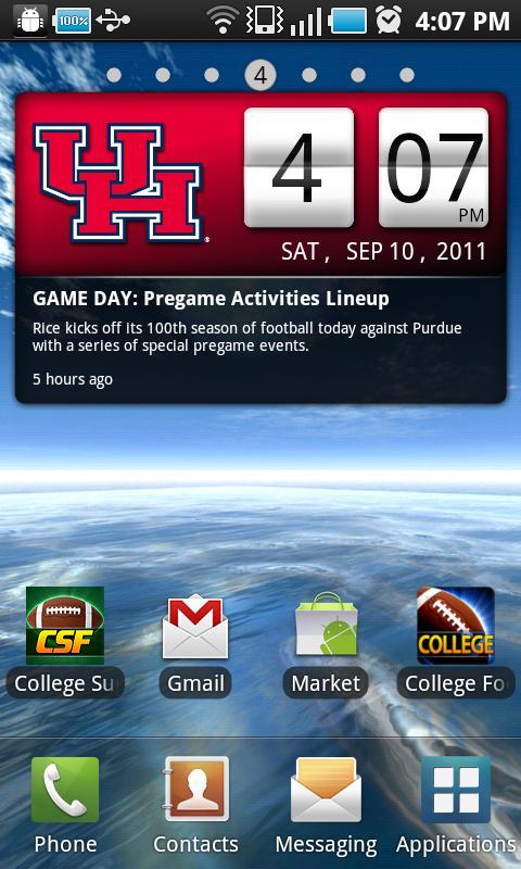 Houston Cougars Live Clock
