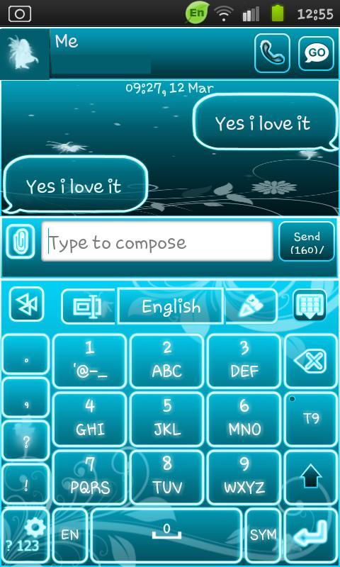 Go Keyboard Fairy Blue