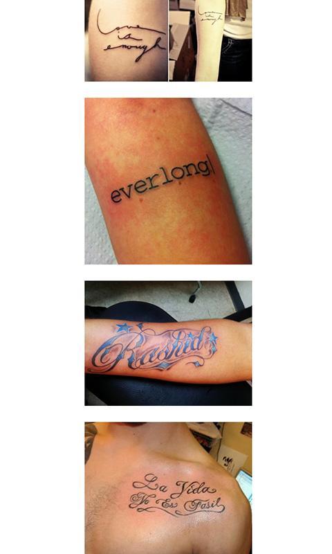 Tatuajes de Letras