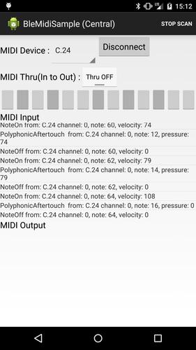 BLE MIDI Sample App