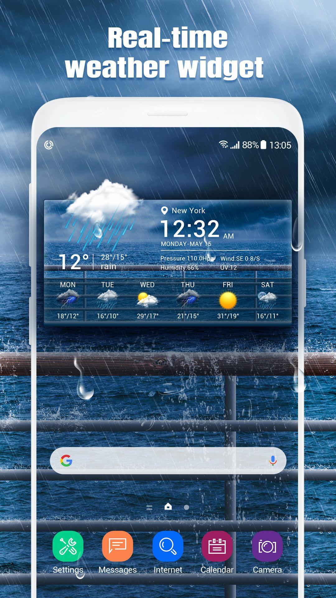 Temperature weather widget&Forecast