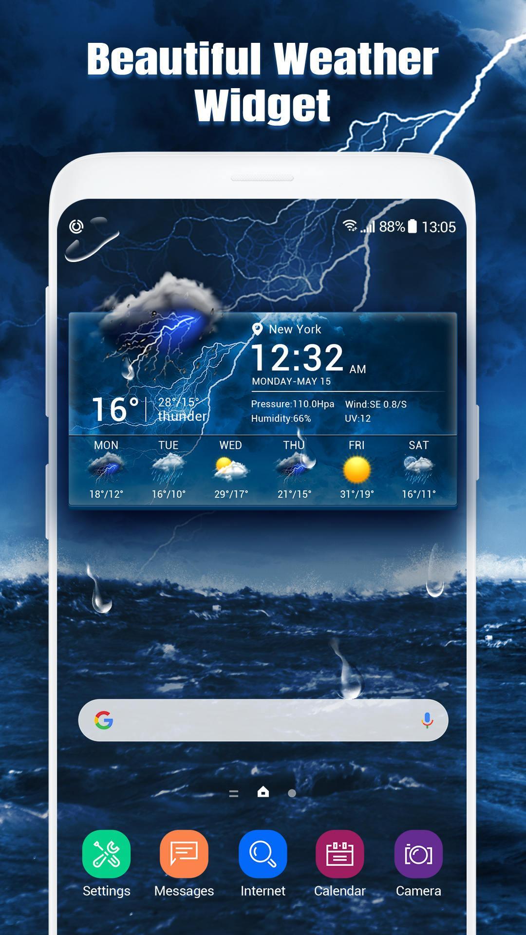 Temperature weather widget&Forecast
