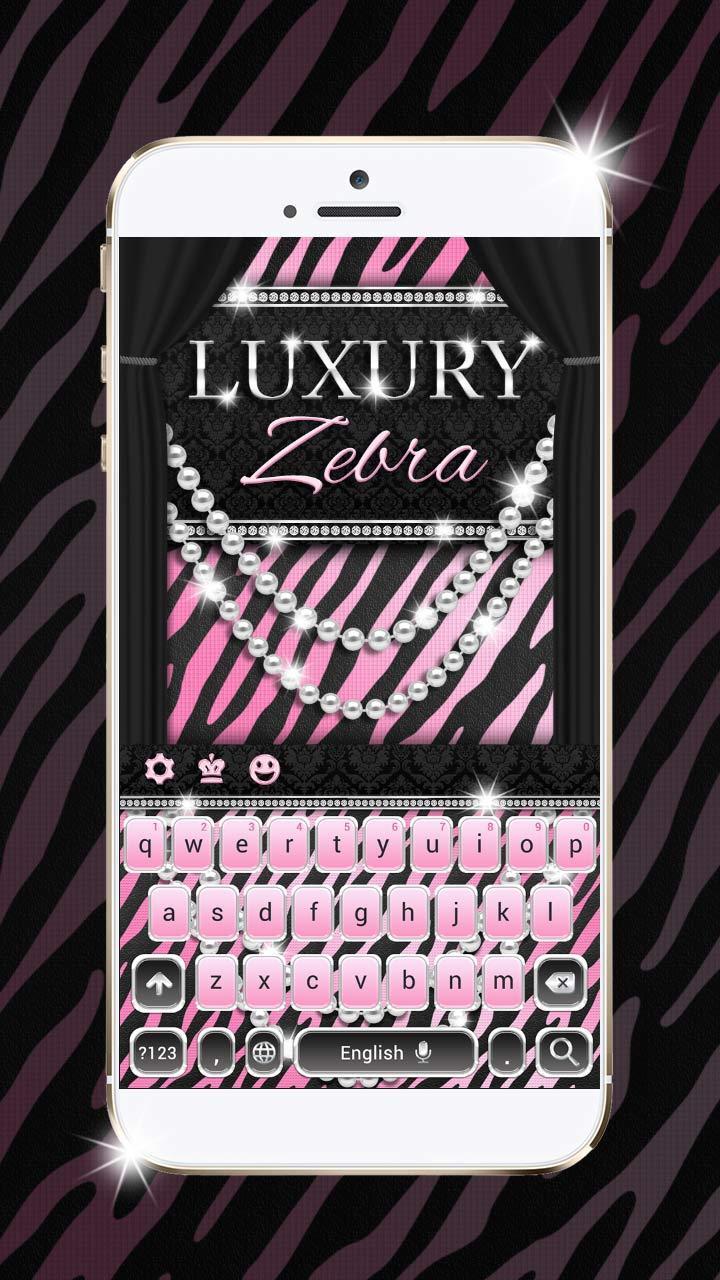 Zebra Keyboard - Luxury Pink Theme