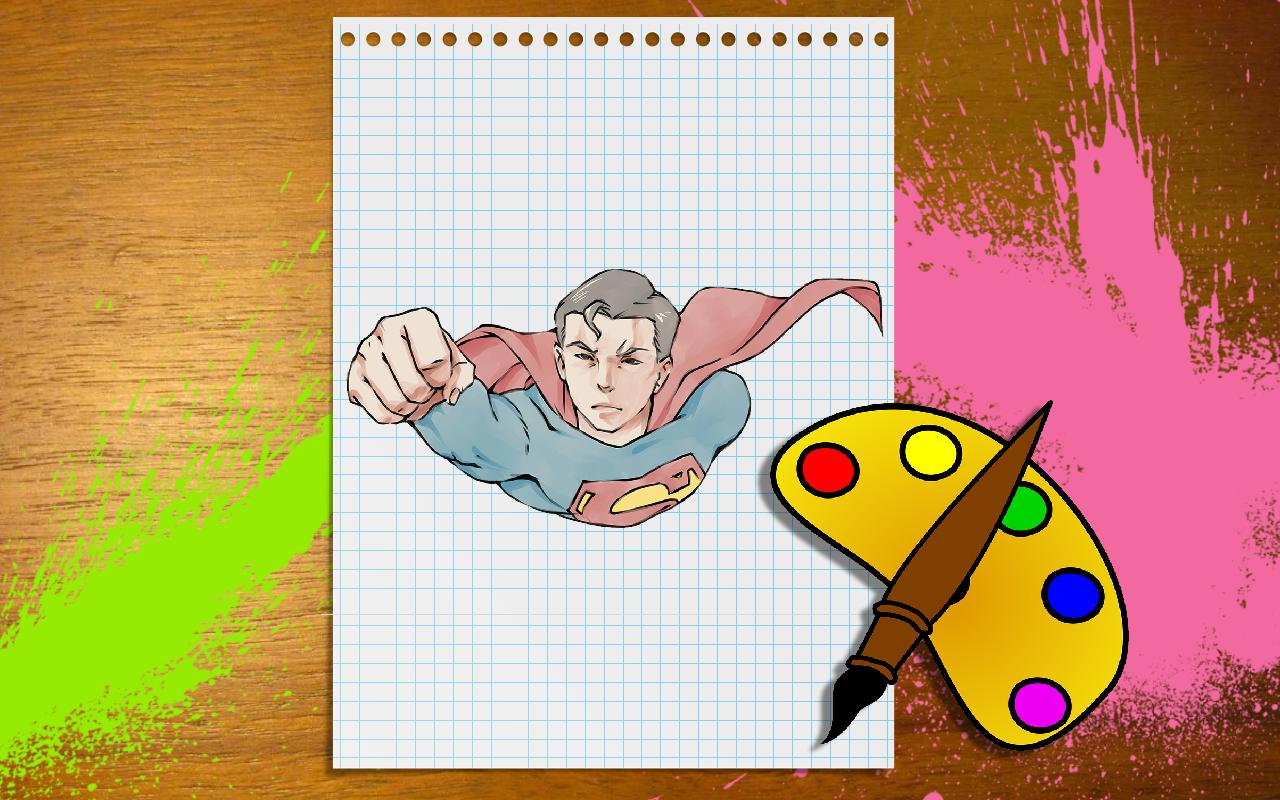Superhero coloring Game