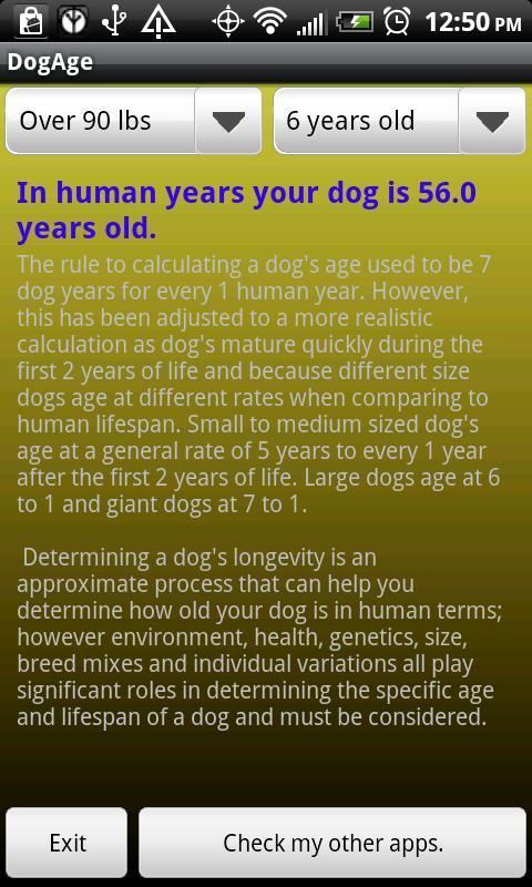 Dog Age Calculator