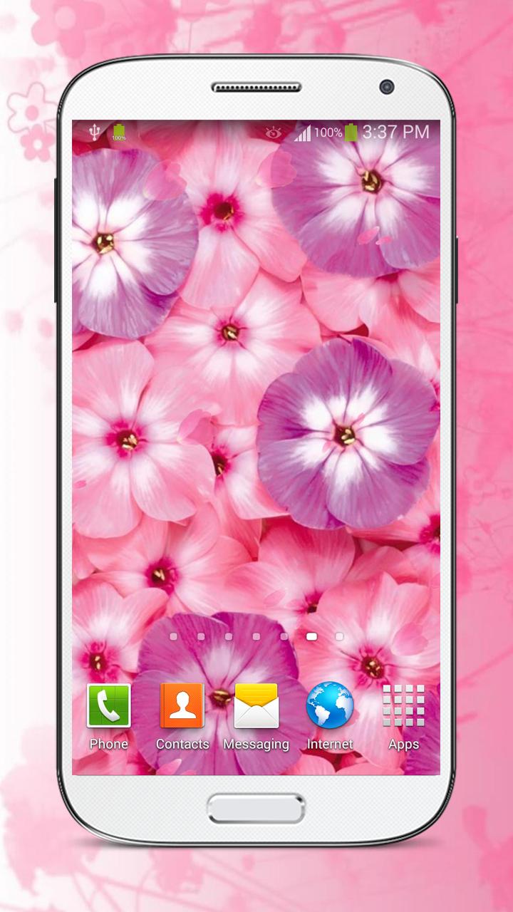 Pink Flowers Live Wallpaper HD