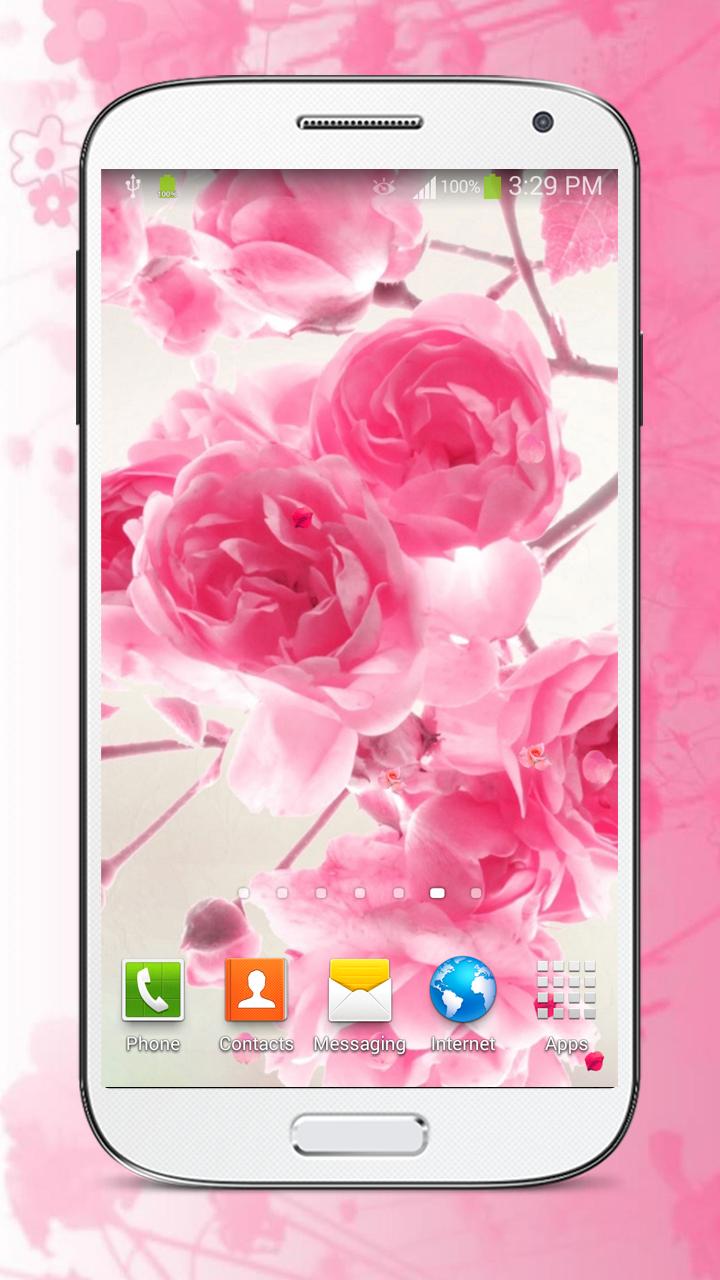 Pink Flowers Live Wallpaper HD