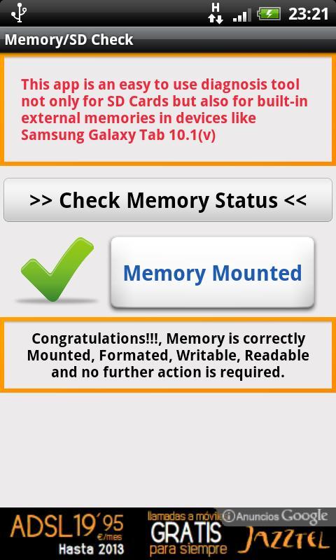 SD Card / Memory Check