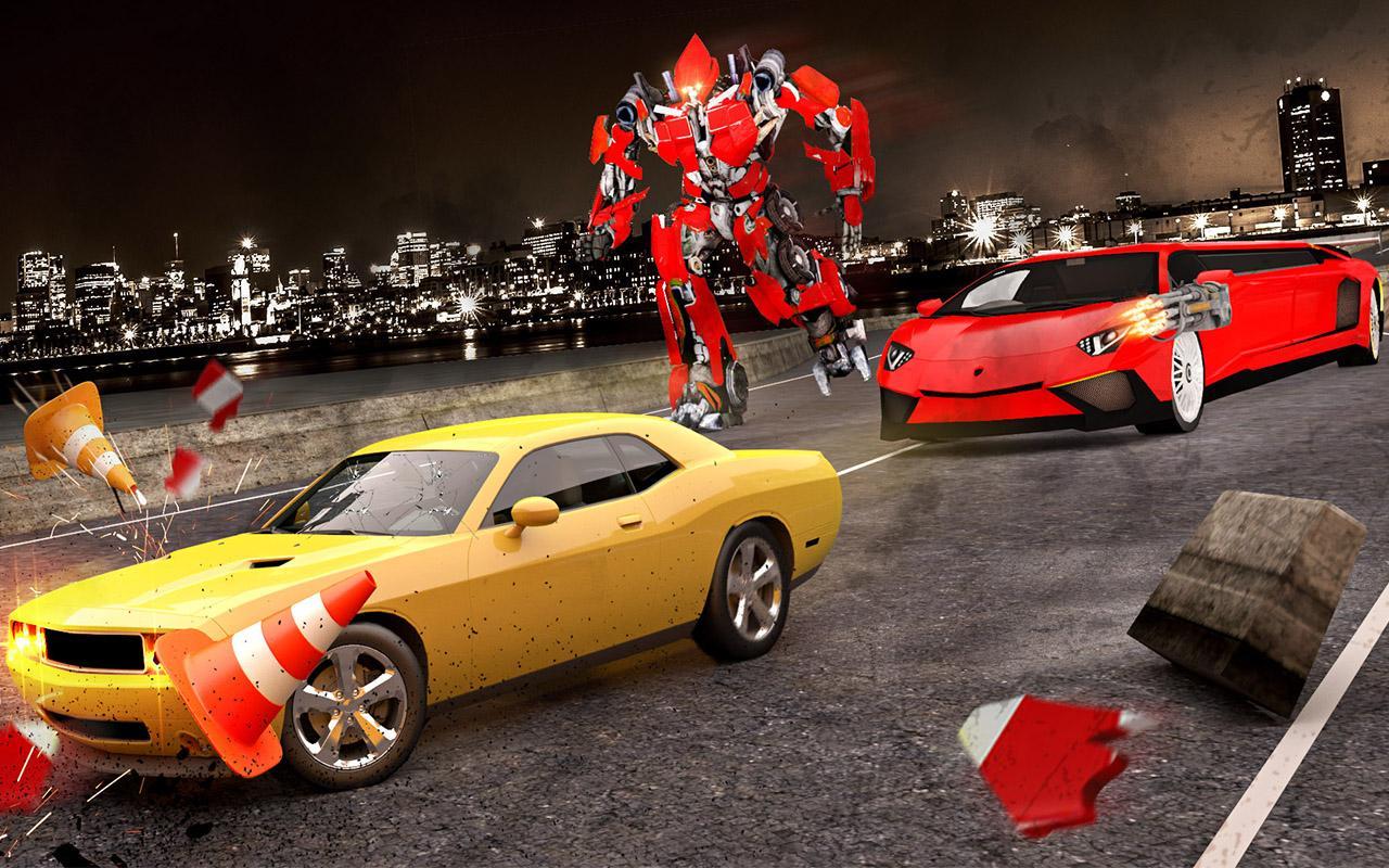 US Police Limo Car Robot Transform