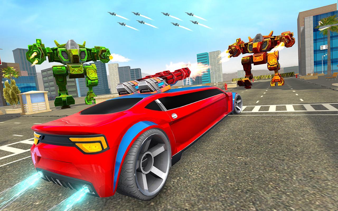 US Police Limo Car Robot Transform