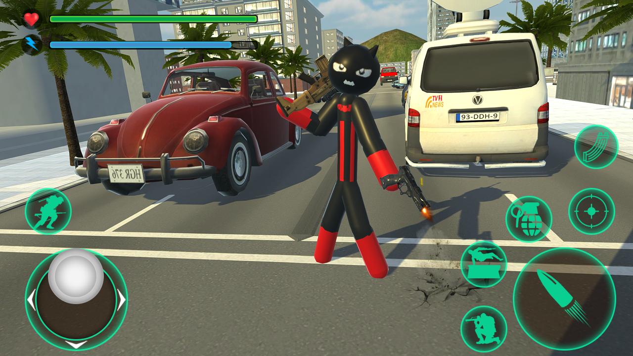 Gangster Stickman Super Hero: City Crime Simulator