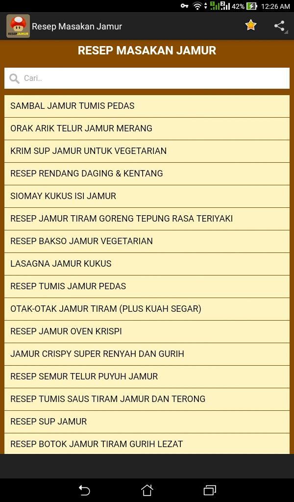 Resep Masakan Jamur