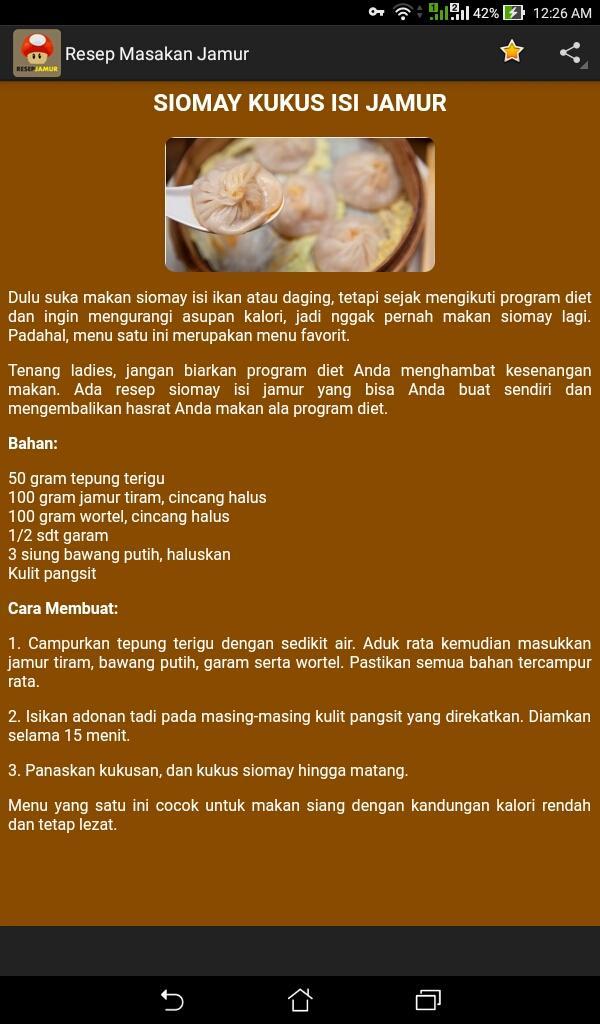 Resep Masakan Jamur