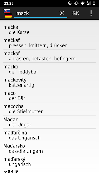 Slovak - German offline dict.