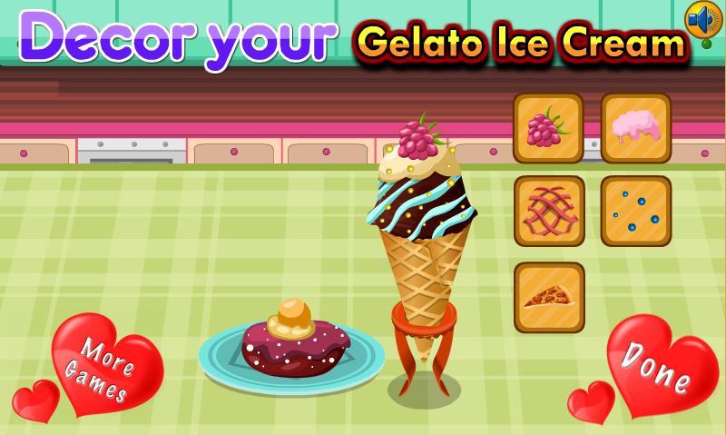 Cooking Game Italian Gelato