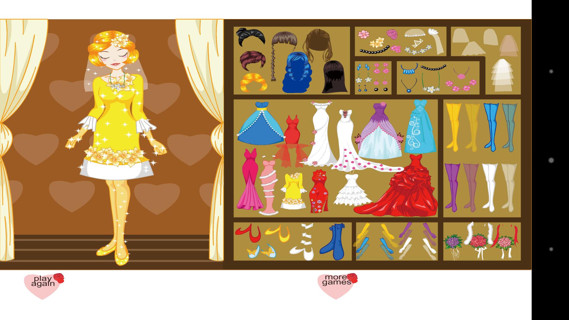 Beautiful bride dress up