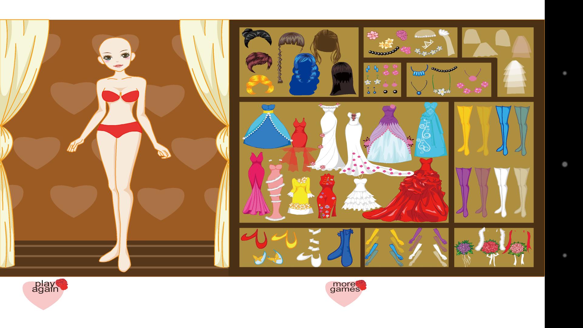 Beautiful bride dress up