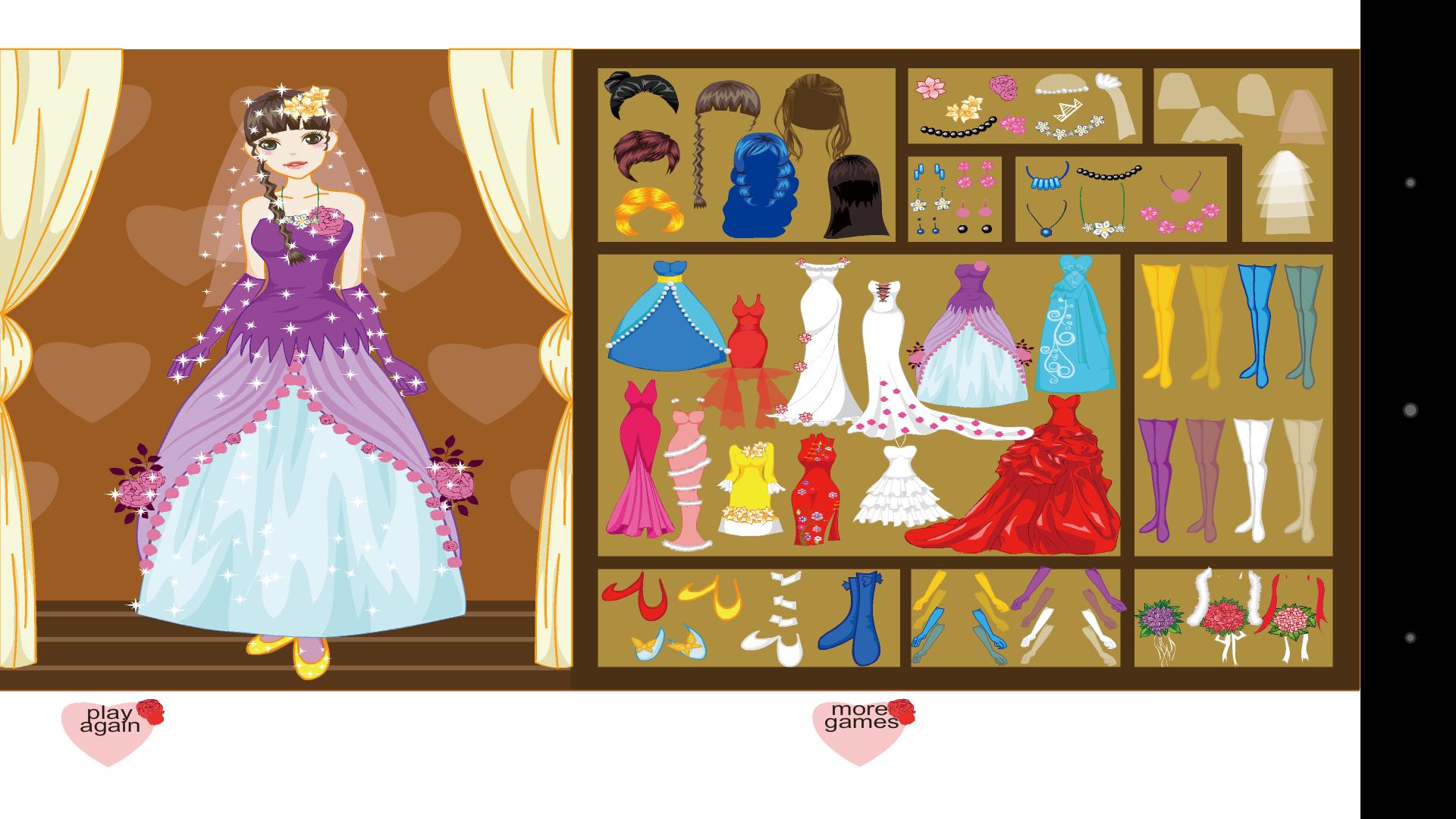 Beautiful bride dress up