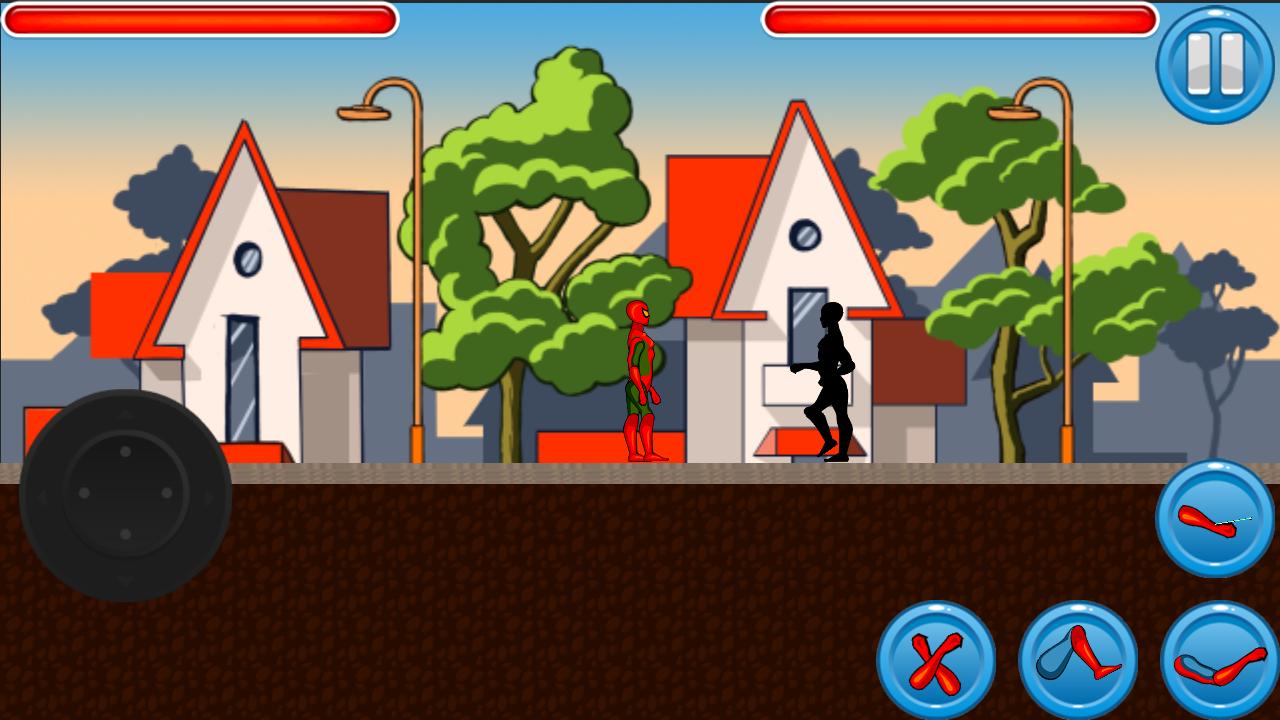 Spidy Human kick Shadow