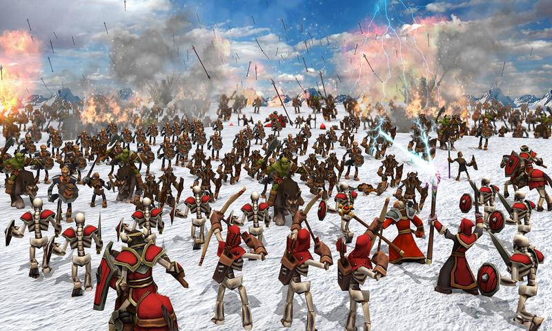 Knights & futuristic Army : Skeleton army Battle