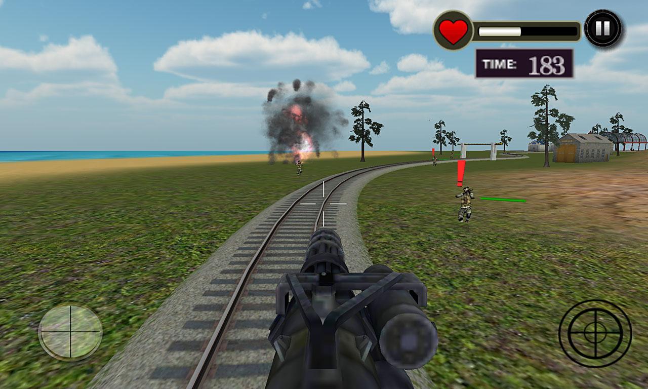 Gunship Bullet Train Battle 3D