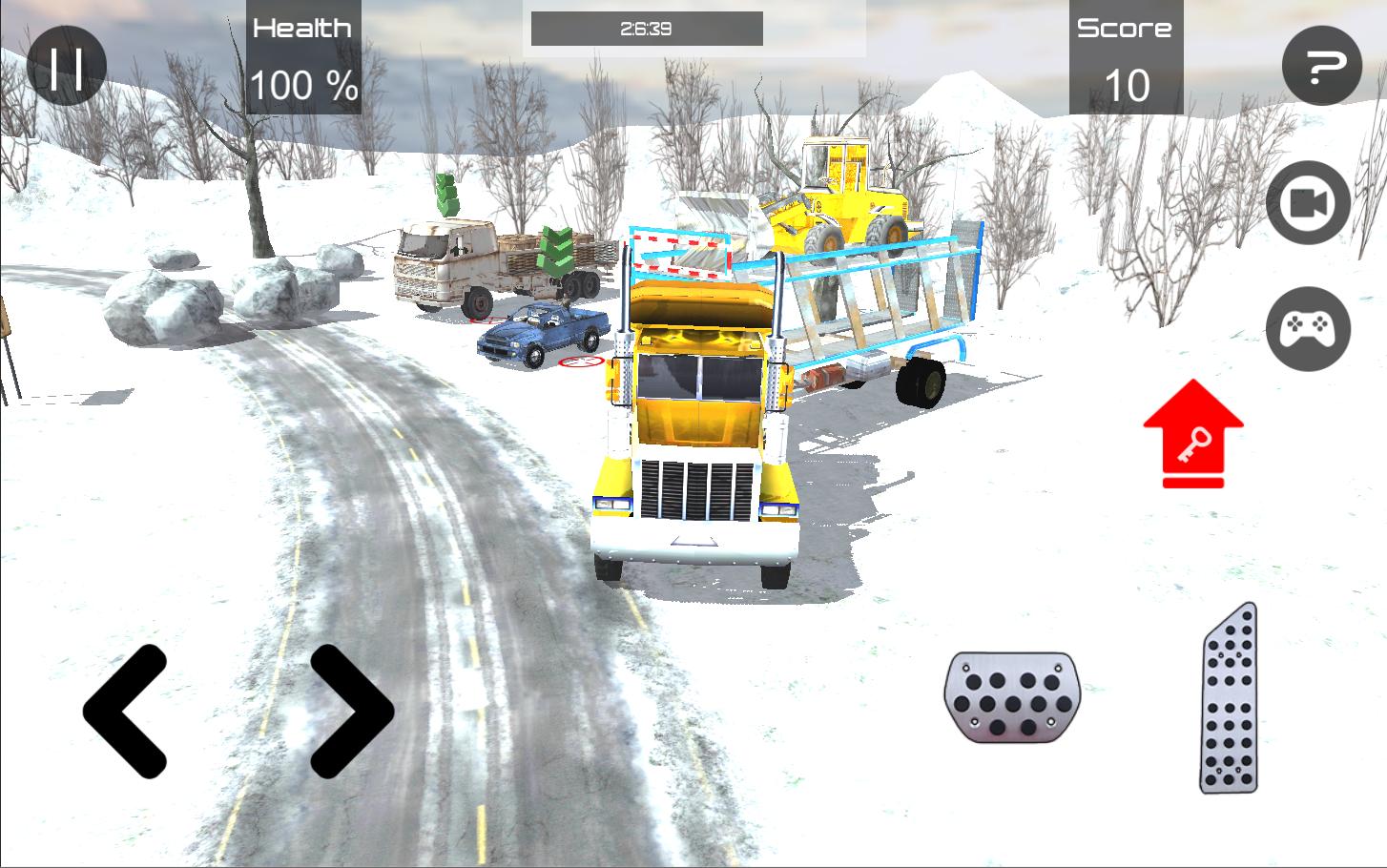 Uphill Snow Cargo Truck Drive
