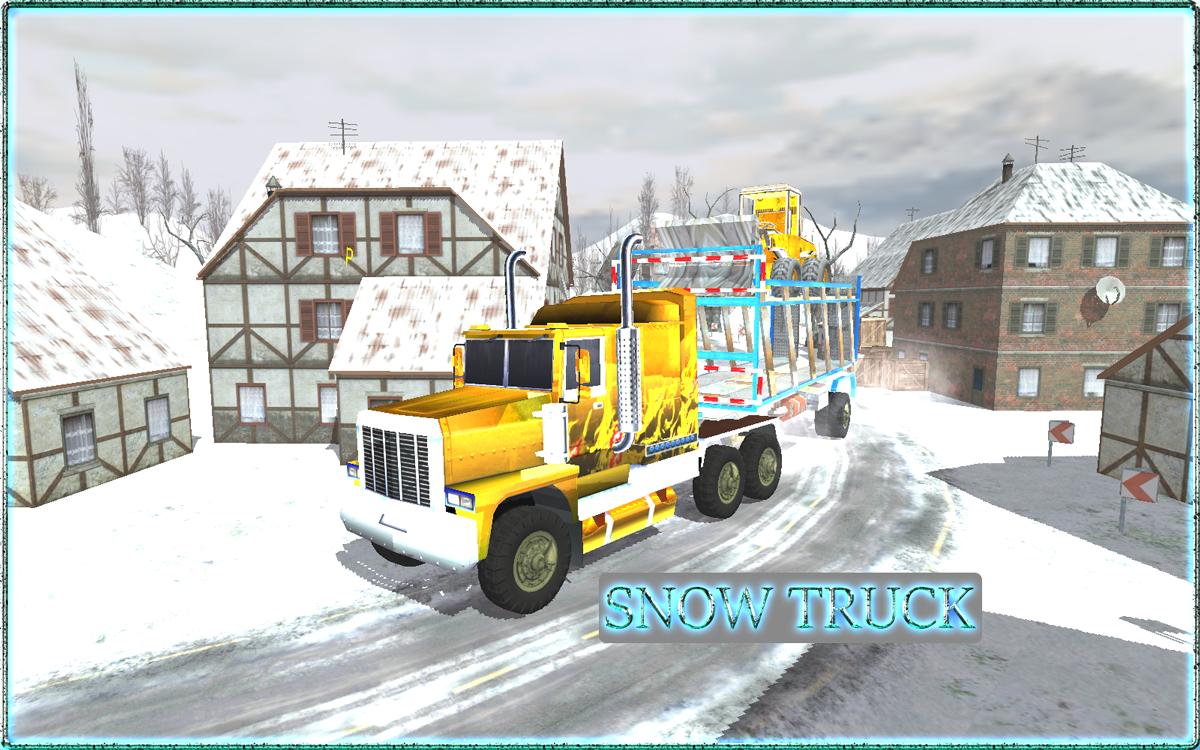 Uphill Snow Cargo Truck Drive