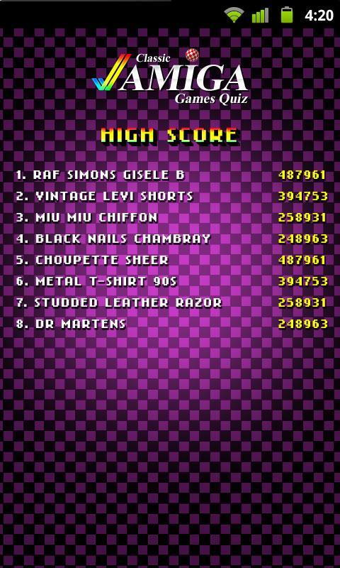 Amiga Games Quiz